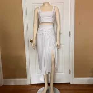 SNDYS long skirt marching set white